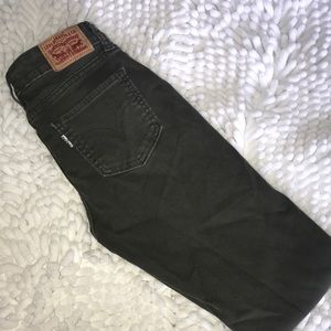 Green Levi skinny jeans